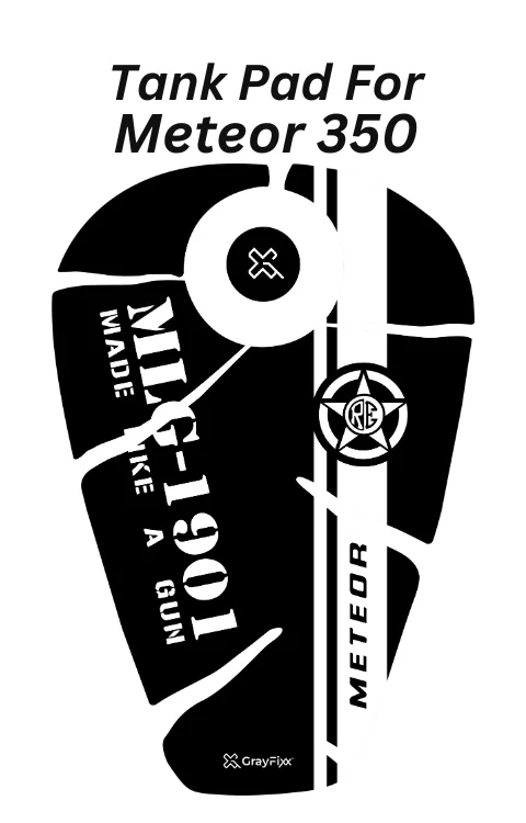 Full Tank Pad Compatible with Meteor 350 | Meteor 350 Sticker, Pack Of 1